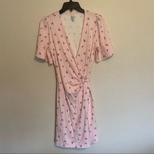 & Other Stories pink floral ring wrap dress, 4